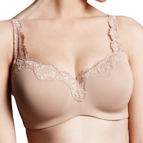 NWT Le Mystère 32C Lace Dream Tisha 965 Bra Nude Natural Underwire Size 32C - Picture 2 of 7